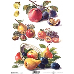 Papier ryżowy A4 R0397,owoce